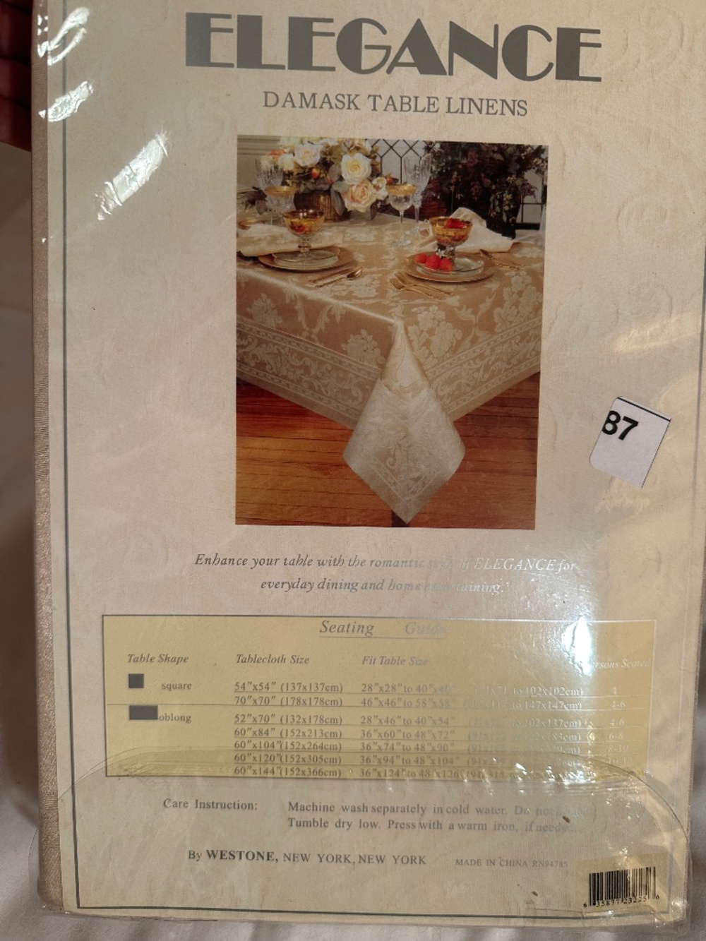 Elegance, 60x120 oblong tablecloth